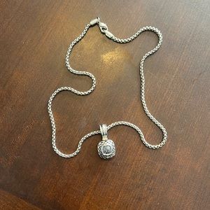 Never worn silver stone necklace